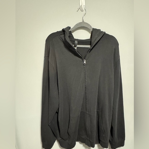 NWT- SKIMS Men's Jersey Lounge Zip Up Black Hoodie. Size XL - Picture 2 of 8